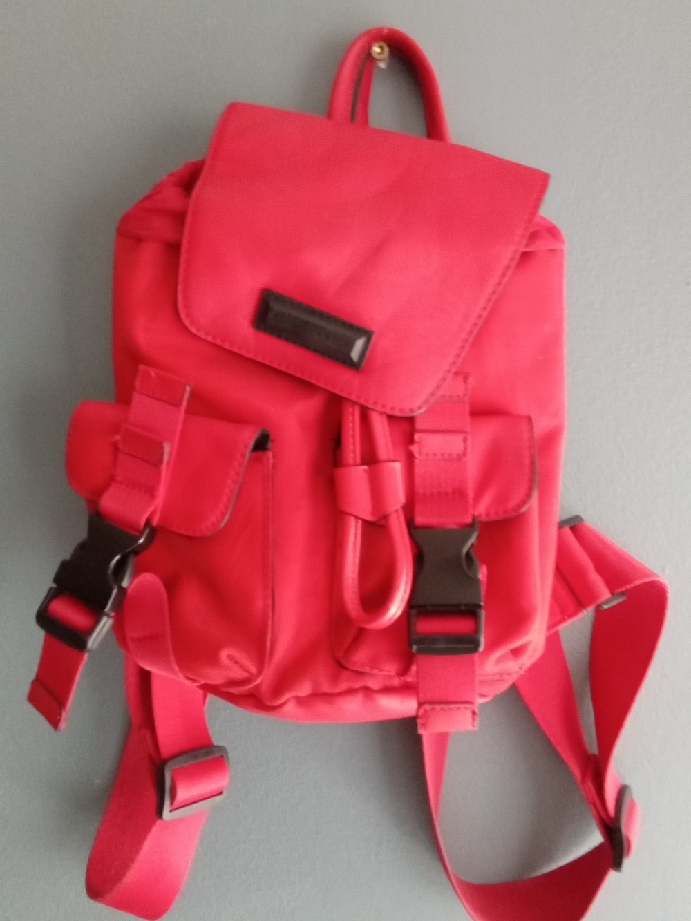 Kendall & Kylie Red Nylon Mini Backpack